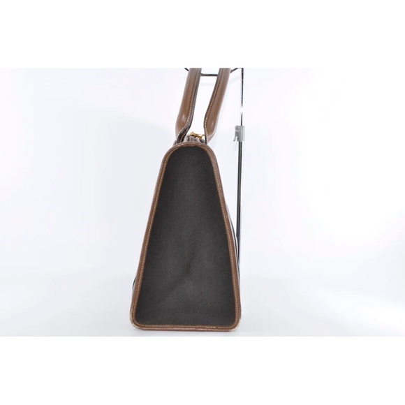 dunhill Boston Bag Leather Brown Gold Auth nice business bag fits laptop/ iPad - Picture 4 of 16